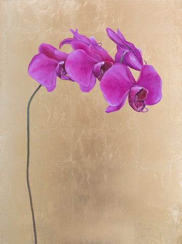 Stalk of Pink Orchid by Olya Wright