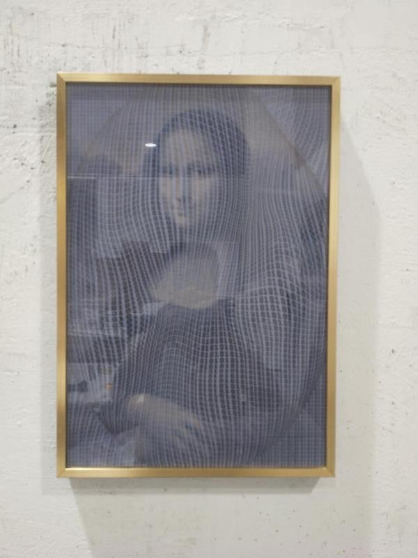 Mona Lisa Geometric Field by Zhang QiTian Crystal Porcelain Print