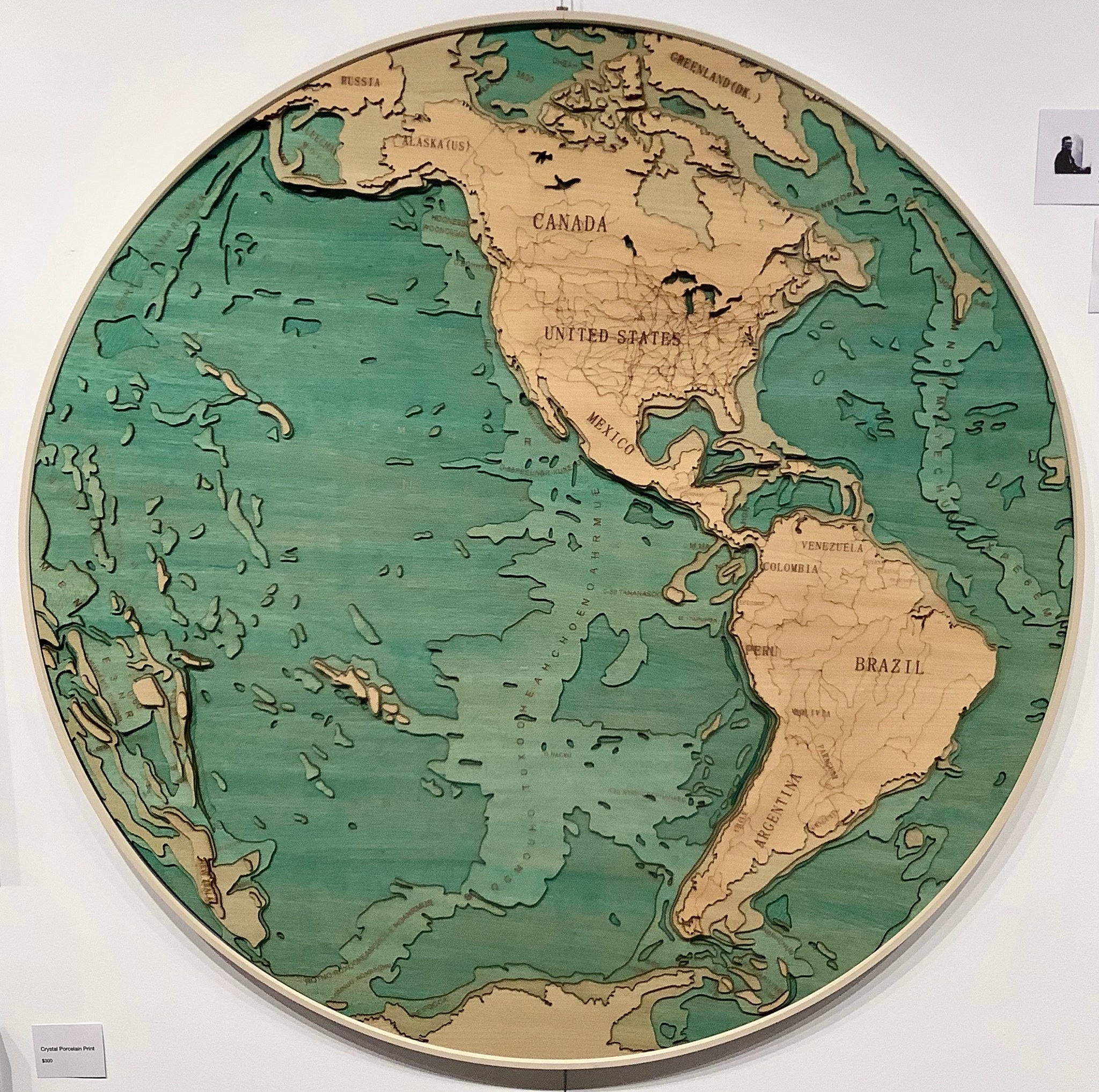 World Map Wood Art