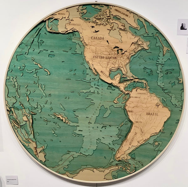 World Map Wood Art