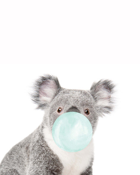 Koala Bubblegum Crystal Ceramic Print